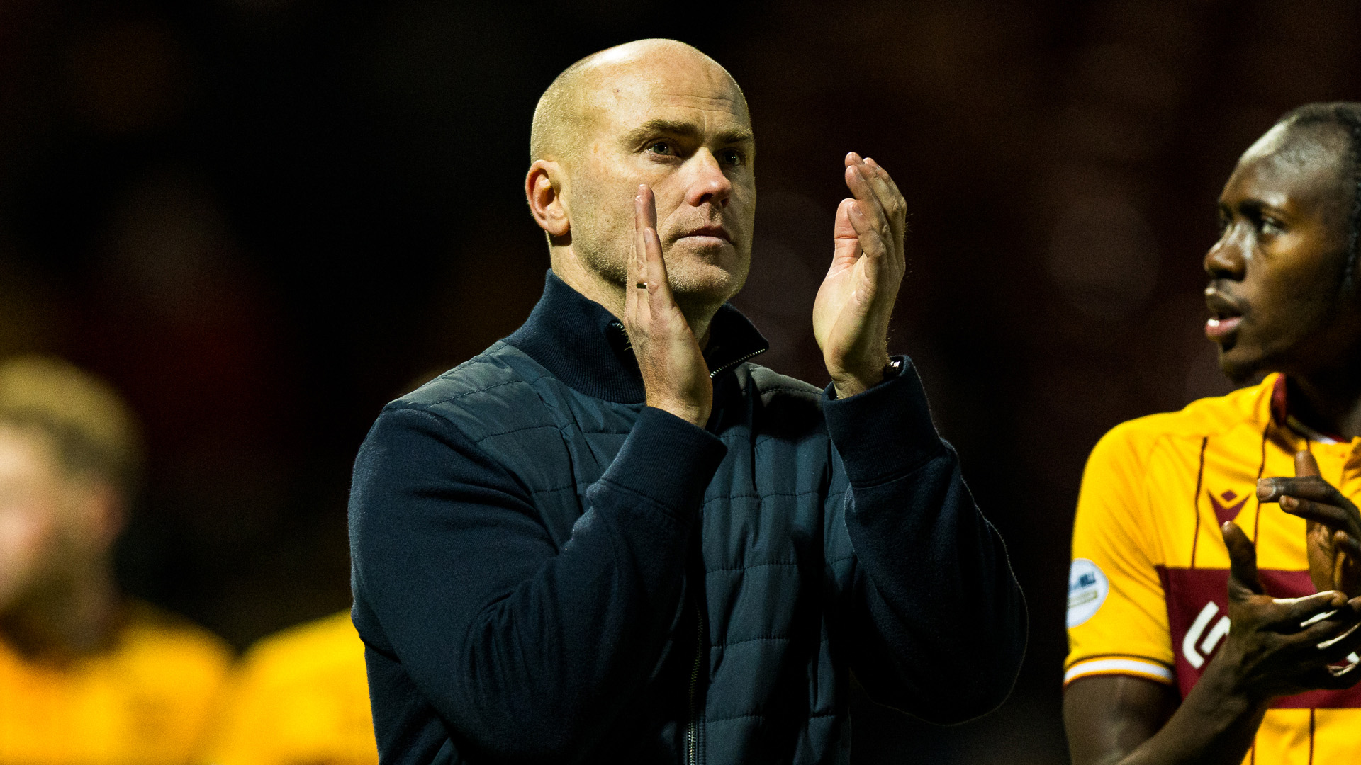 Jens Berthel Askou reacts to drawing with Hearts