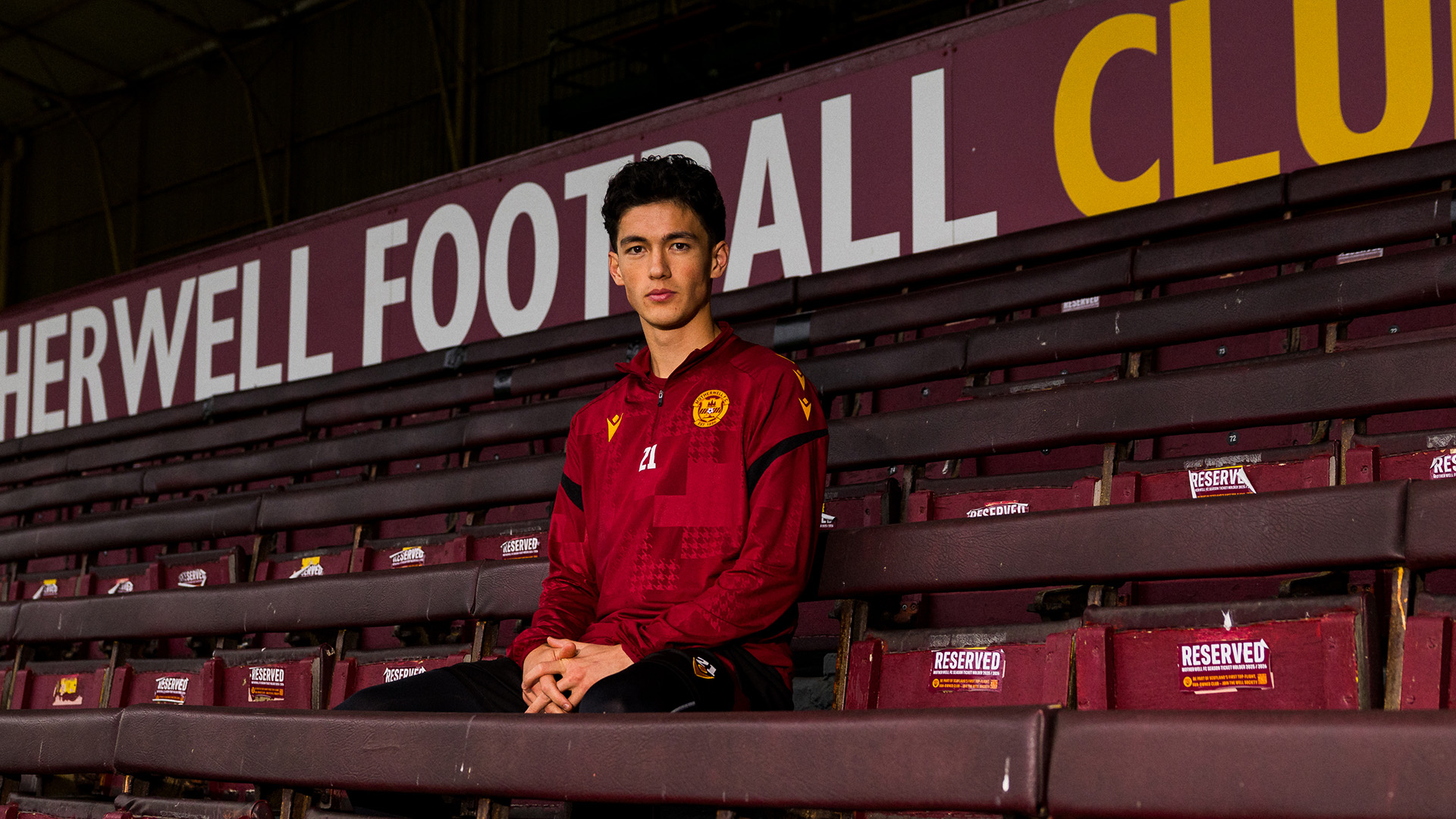 Elijah Just ahead of Dundee United