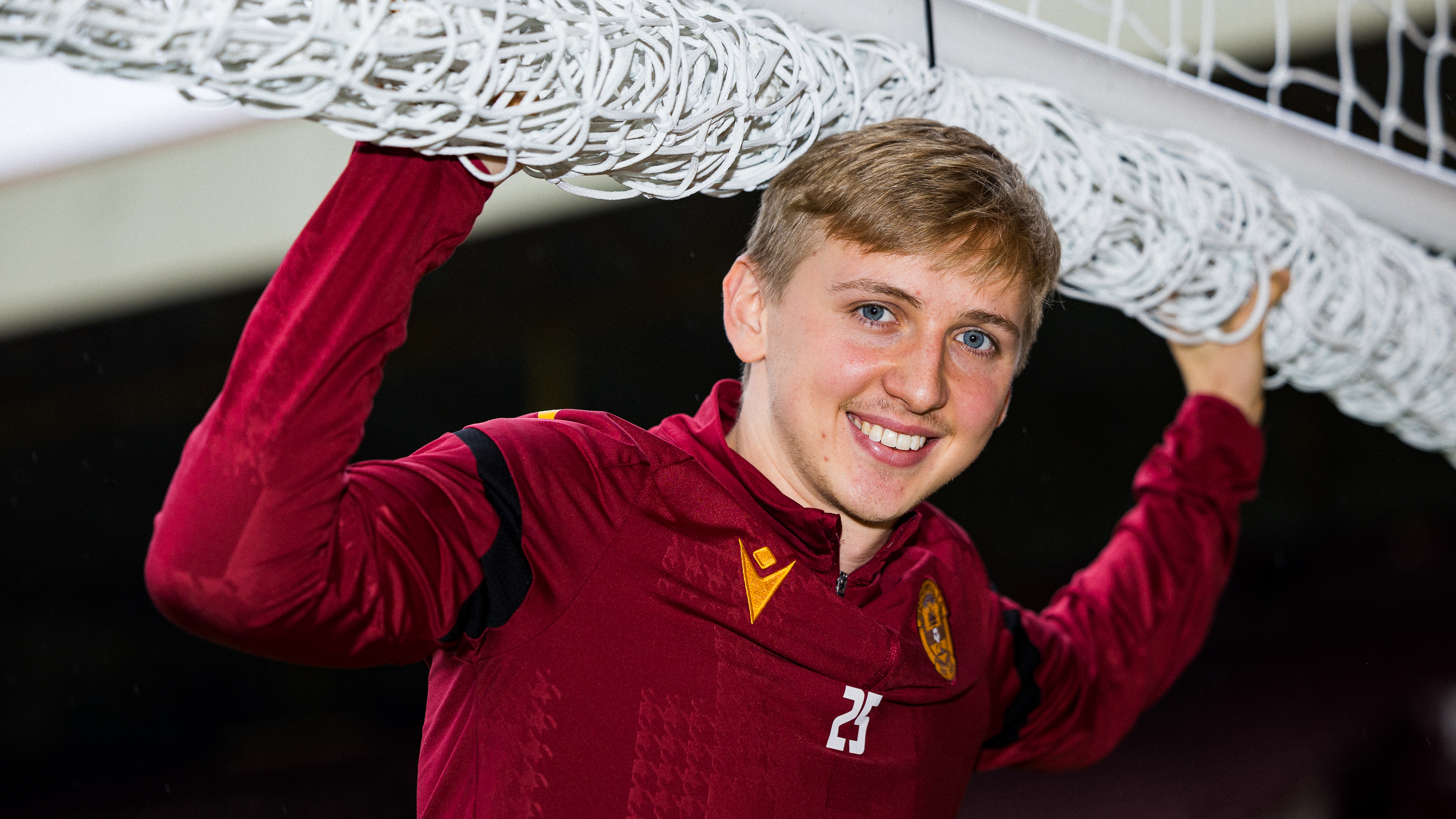 Oscar Priestman ahead of Kilmarnock