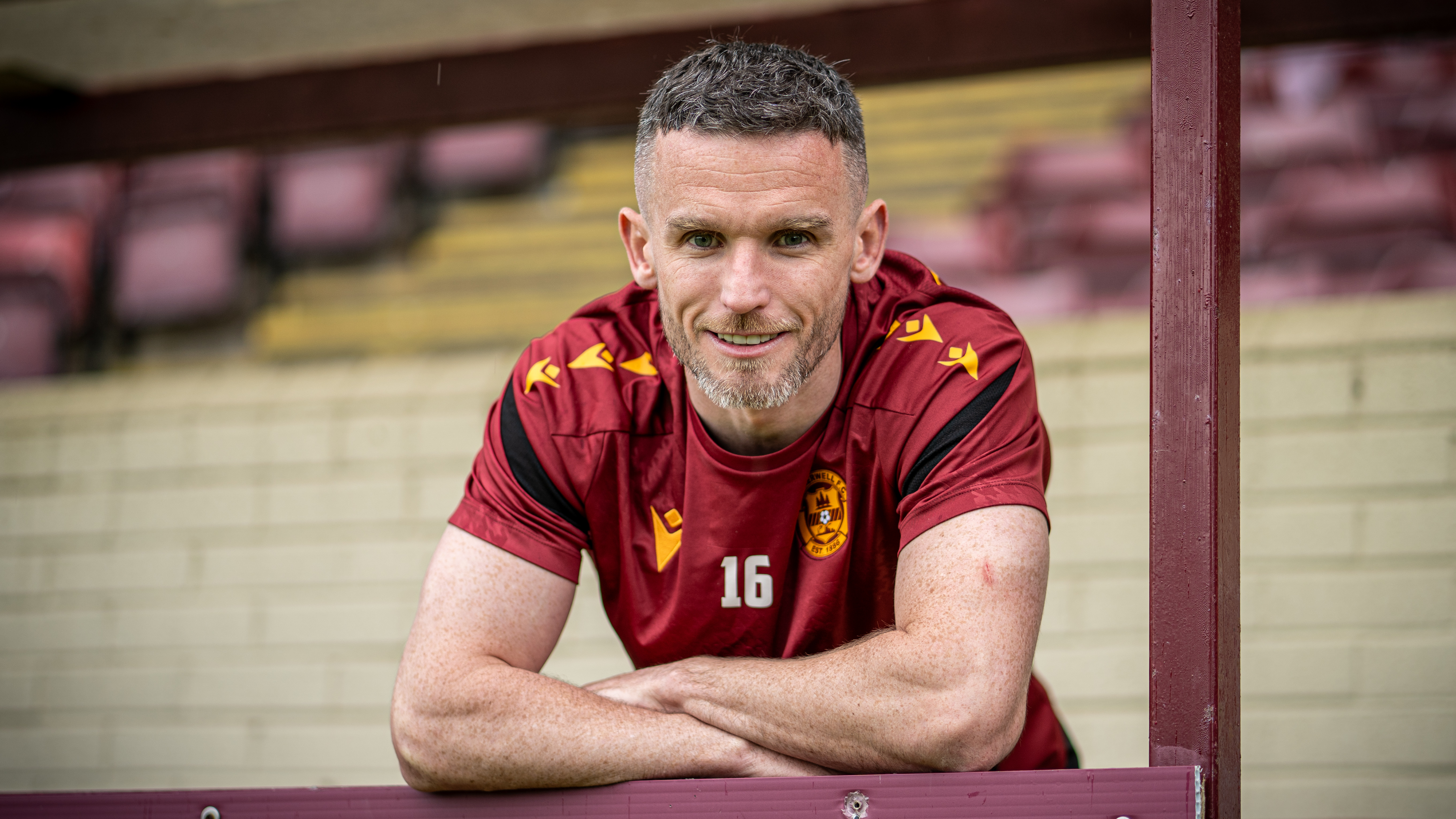 Paul McGinn ahead of Falkirk
